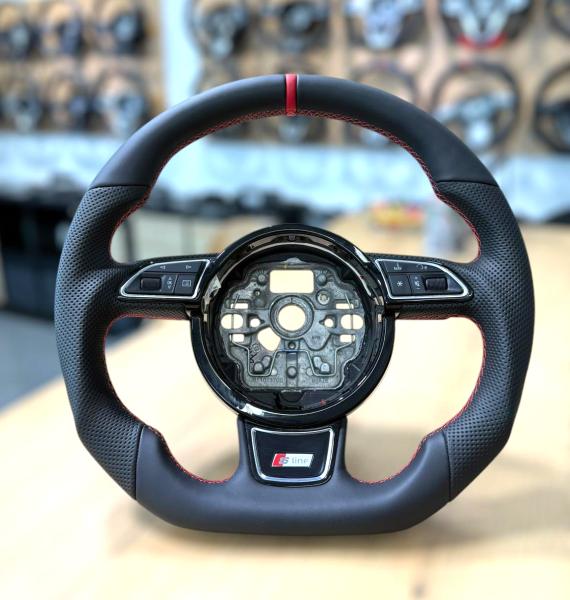 Audi A3 8v A4 B8 B9 A6 4F A8 D3 Q3 Q7 S Line Lenkrad neu beziehen